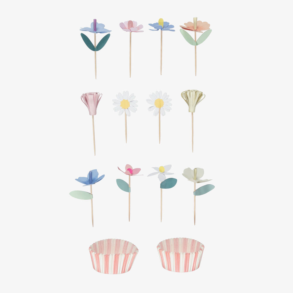 Meri Meri-Multicoloured Flower Baking Kit | Childrensalon Outlet