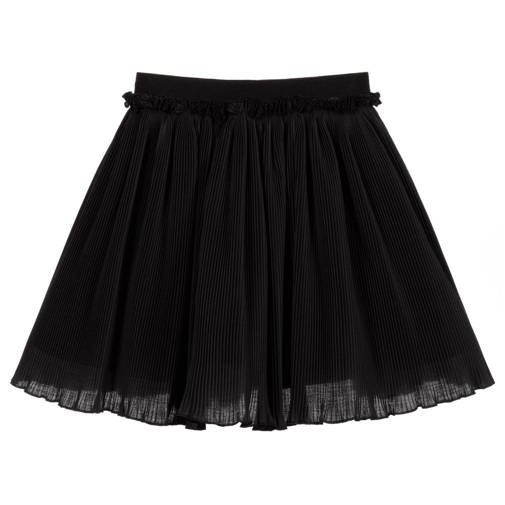 Mi Mi Sol - Girls Black Pleated Skirt | Childrensalon