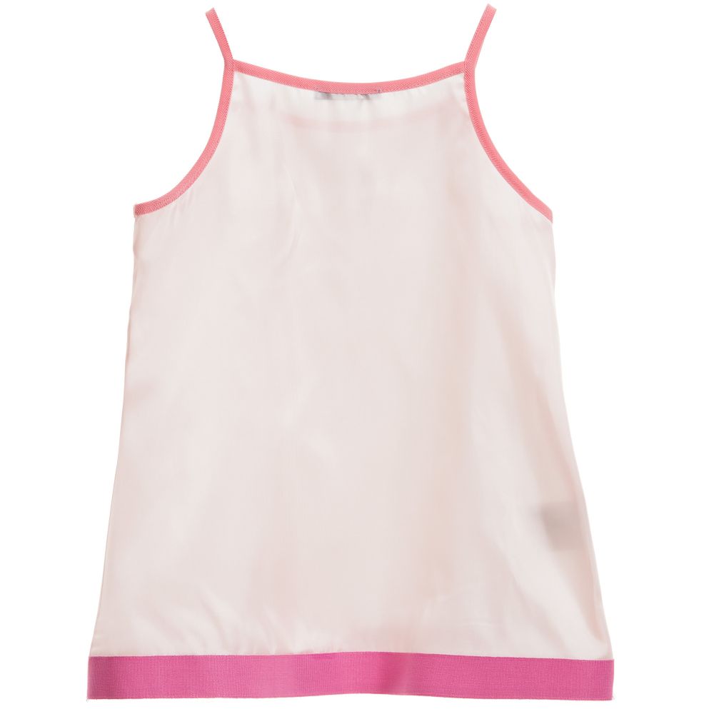 مي مي سول-فستان حريري  وردي مزهر مع طباعة | Childrensalon Outlet