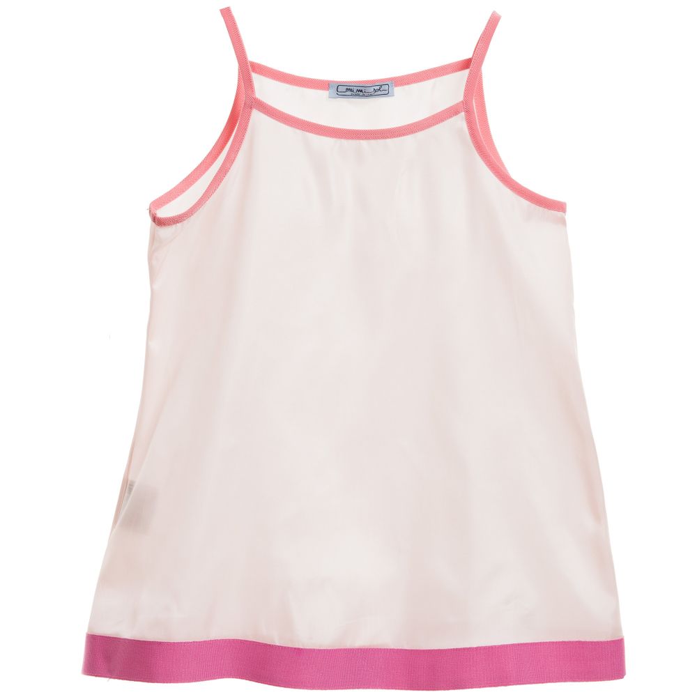 مي مي سول-فستان حريري  وردي مزهر مع طباعة | Childrensalon Outlet