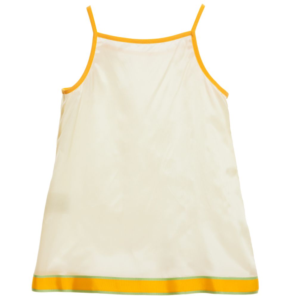 Mi Mi Sol-Yellow & Green Check Silk Dress | Childrensalon Outlet