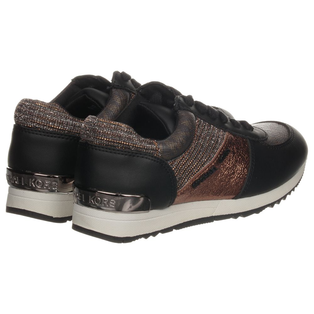Michael kors black outlet and gold tennis shoes