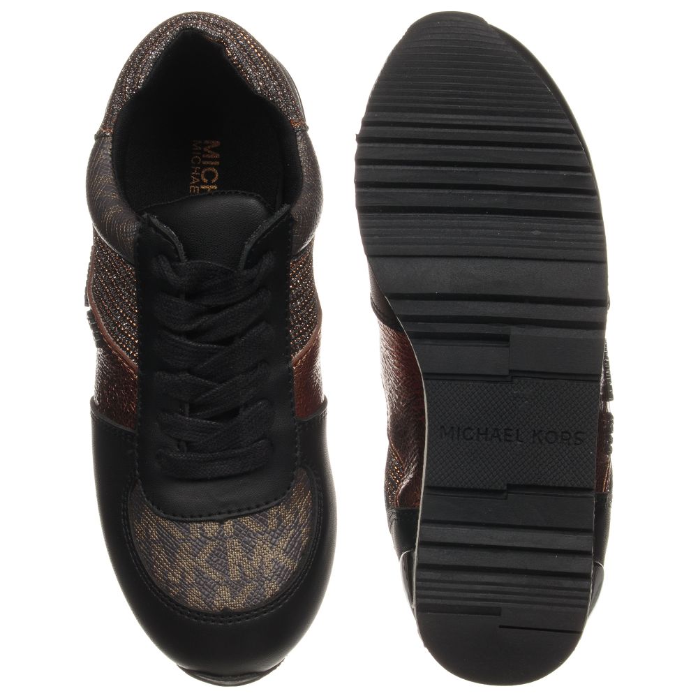 Michael kors black sales and gold sneakers