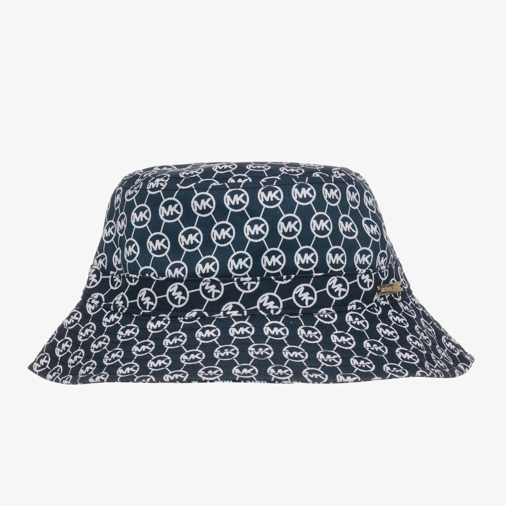 Michael Kors Kids - Girls Blue Logo Bucket Hat | Childrensalon