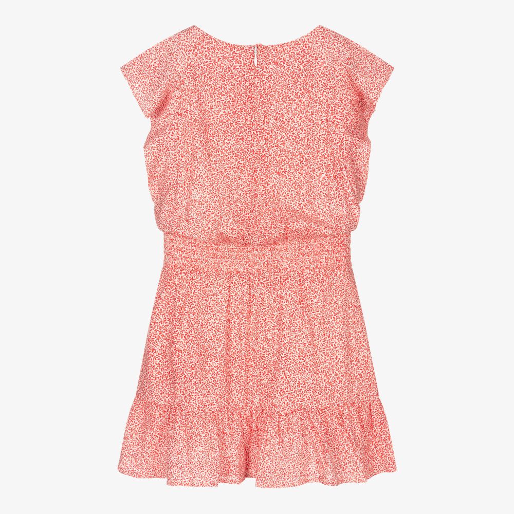 Michael Kors Kids - Girls Red Floral Dress | Childrensalon Outlet