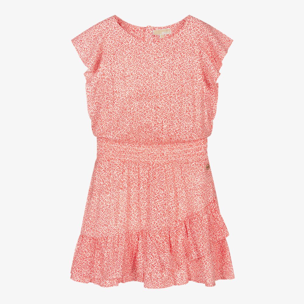 Michael Kors Kids - Rot geblümtes Kleid für Mädchen | Childrensalon