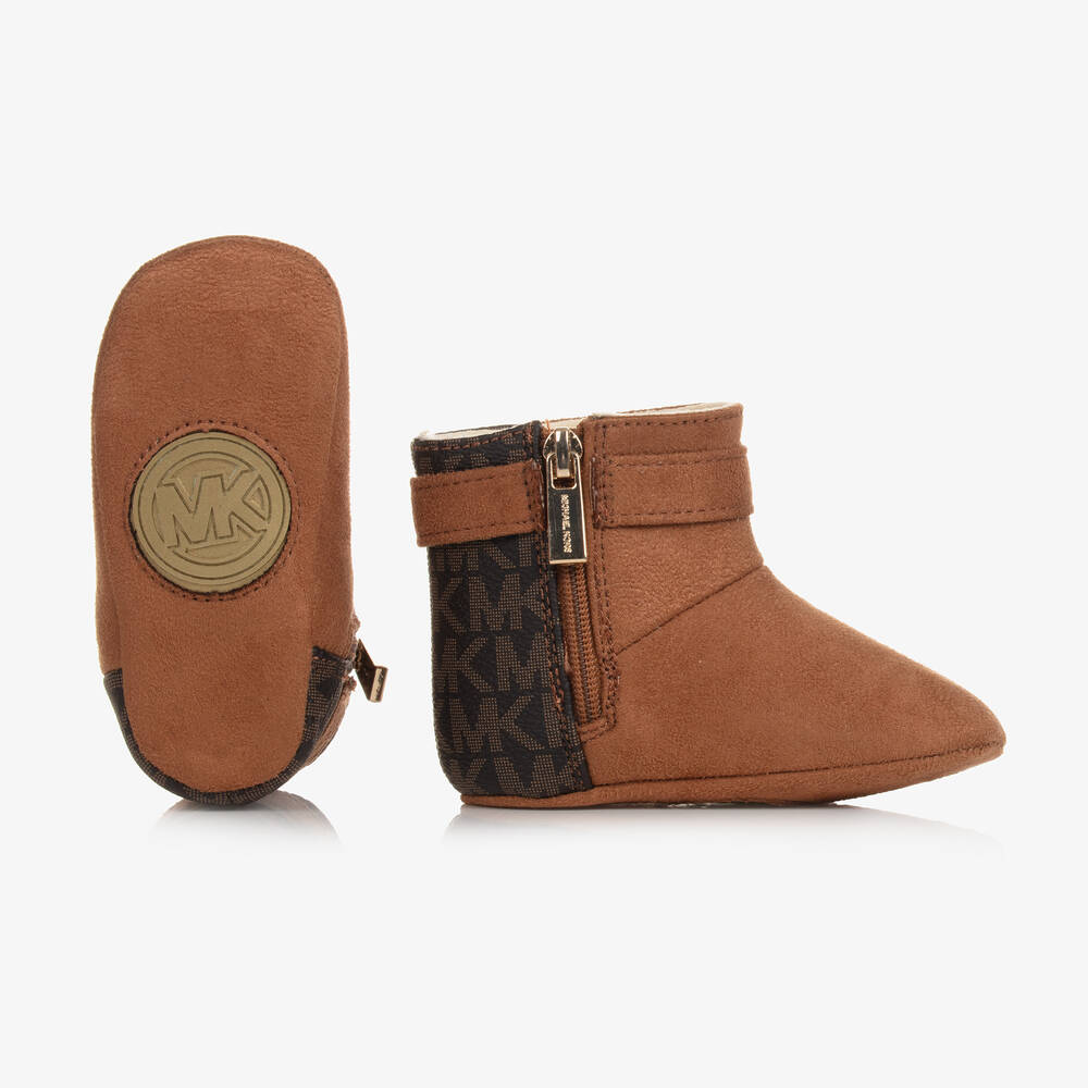 Michael Kors Kids Baby Girls Brown Pre Walker Boots