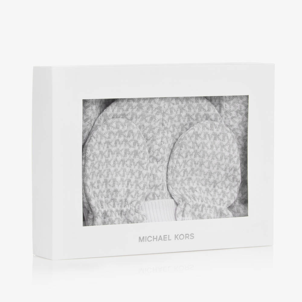 Michael Kors Kids-Baby Girls Grey Knitted Trousers Set | Childrensalon Outlet