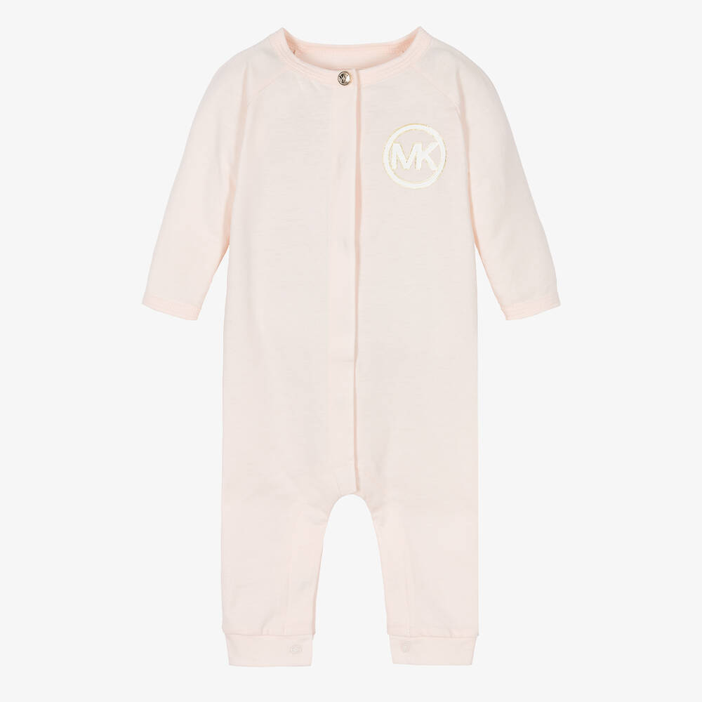 Michael Kors Kids - Розовый хлопковый ромпер | Childrensalon