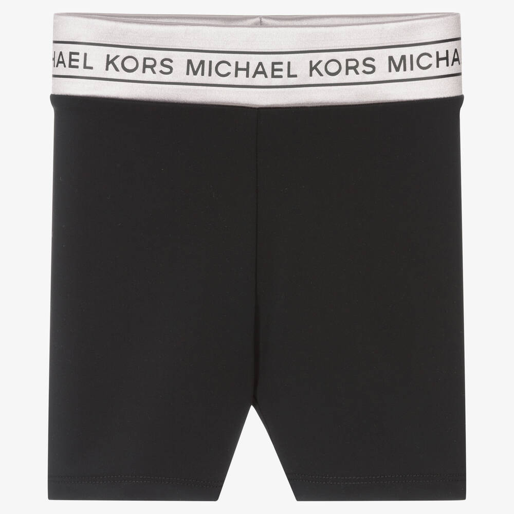 Michael Kors Kids - شورت لرياضة الدراجات جيرسي لون أسود للبنات | Childrensalon