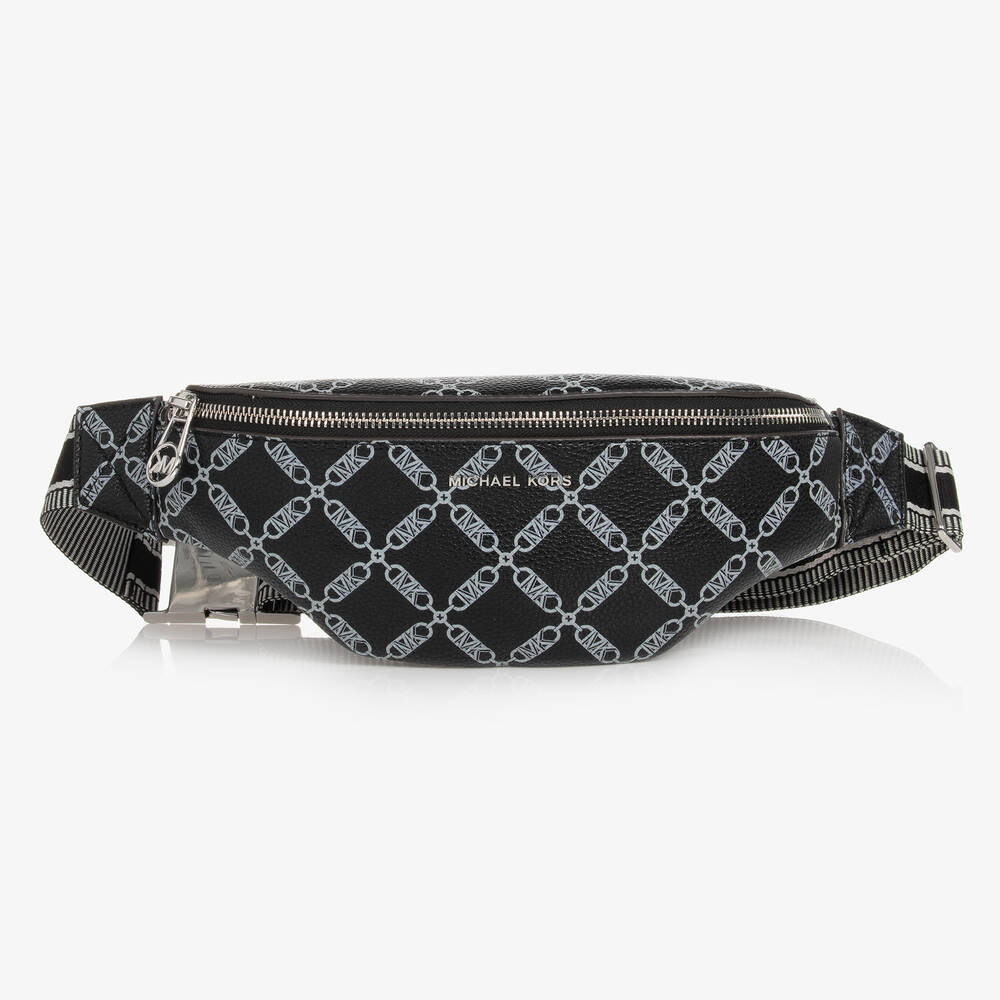 Michael Kors Kids - Black MK Monogram Chain Belt Bag (25cm) | Childrensalon