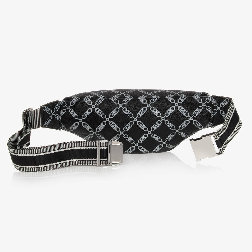 Michael Kors Kids-Black MK Monogram Chain Belt Bag (25cm) | Childrensalon Outlet