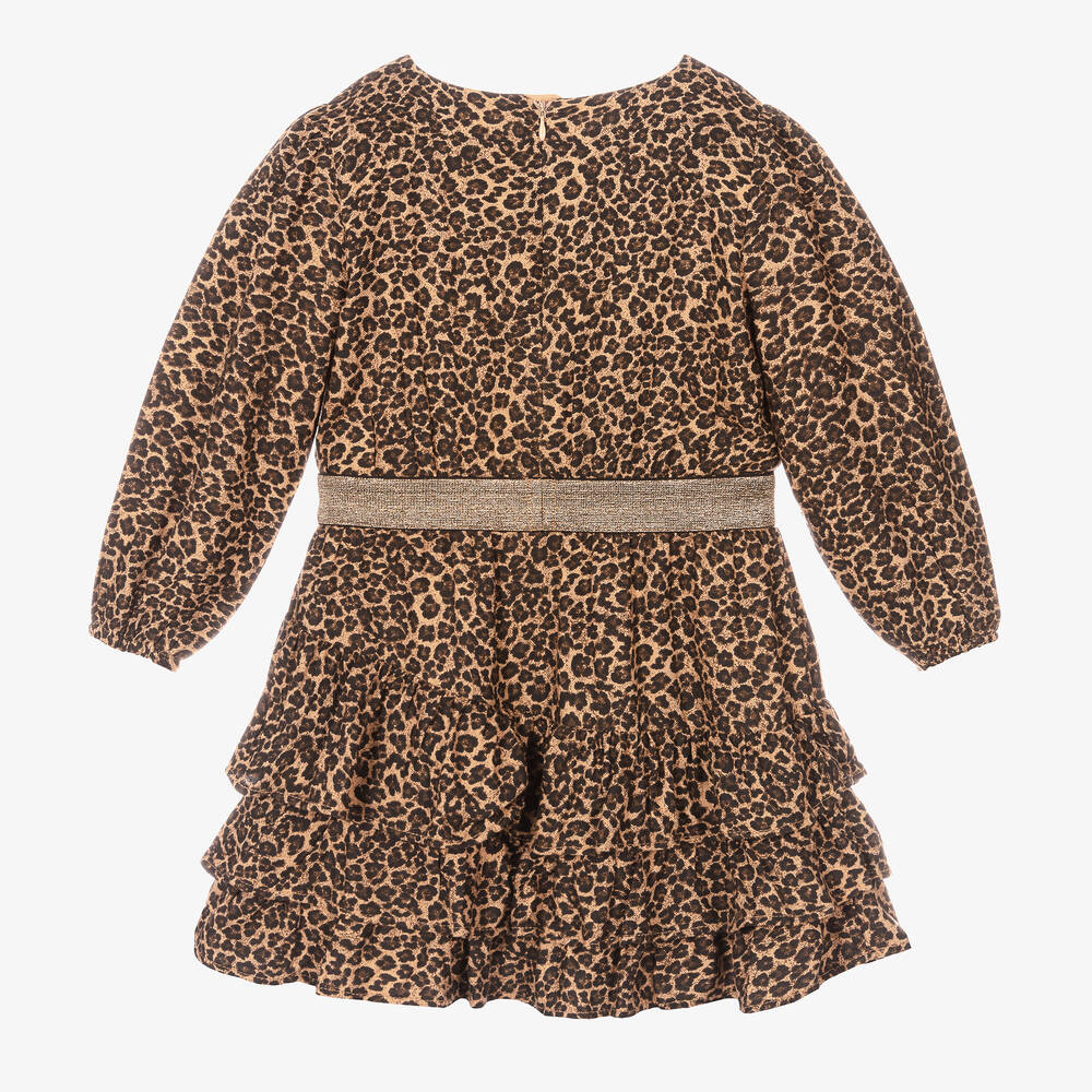 Michael kors sales printed ruffle dress