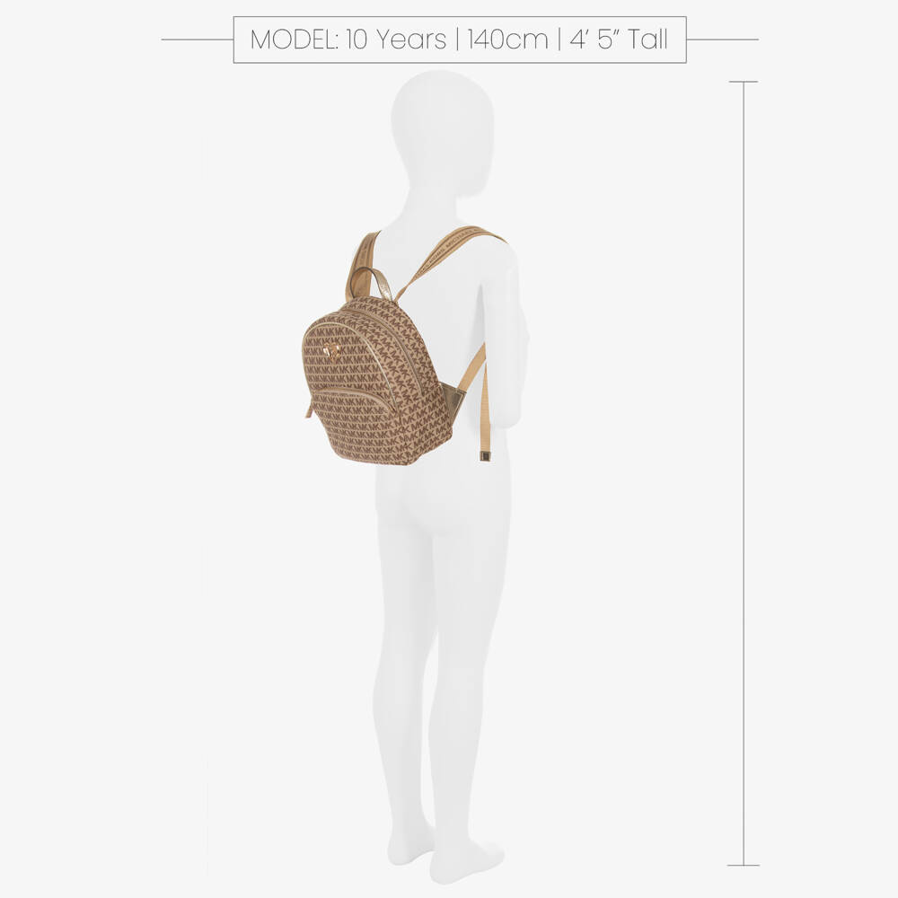 Michael Kors Kids-Girls Beige Logo Backpack | Childrensalon Outlet