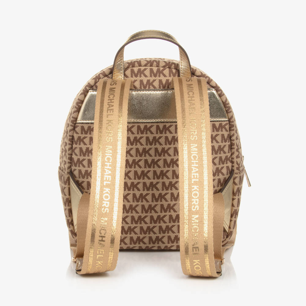 Michael Kors Kids-Girls Beige Logo Backpack | Childrensalon Outlet