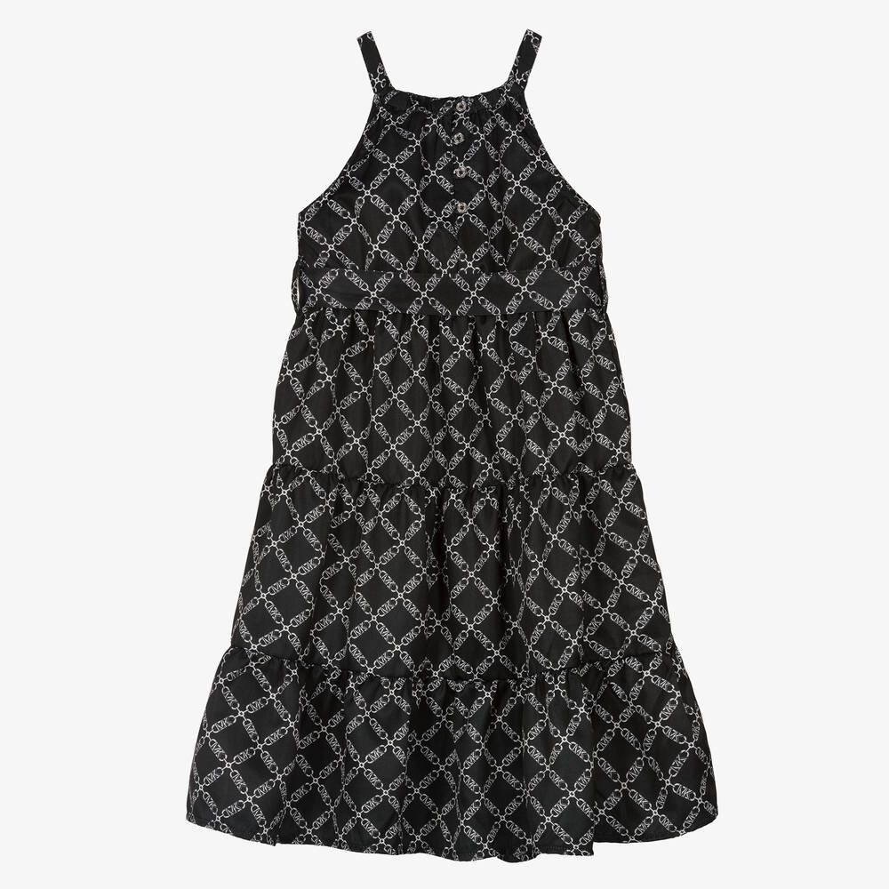 Michael kors dress black and white discount