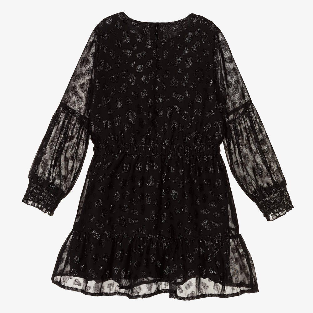 Michael Kors Kids-Girls Black Chiffon Dress | Childrensalon Outlet