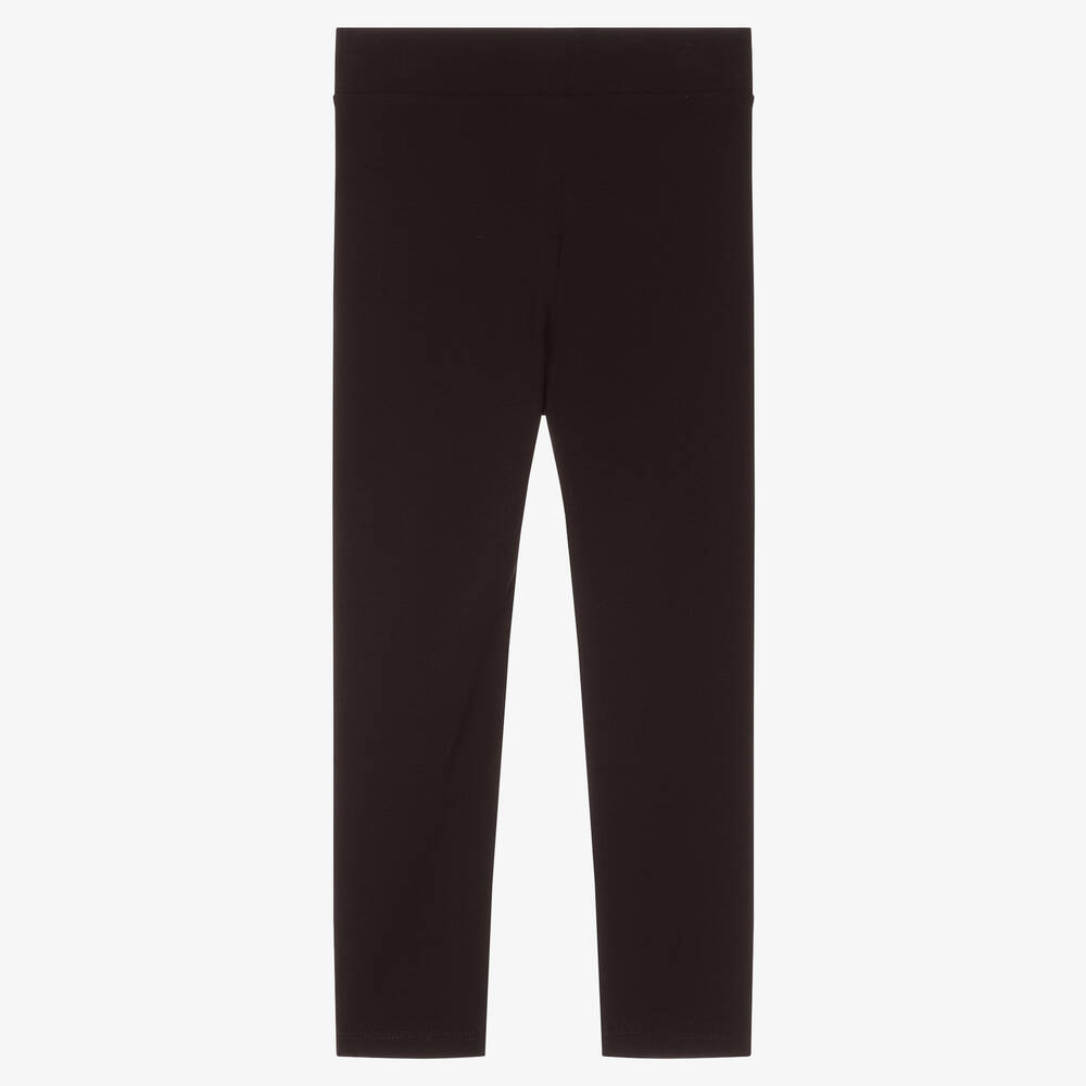 Michael Kors Kids Girls Black Gold Cotton Leggings Childrensalon Outlet
