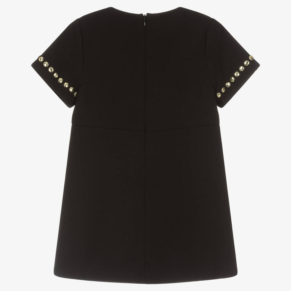 Michael Kors Kids-Girls Black Gold Studded Dress | Childrensalon Outlet