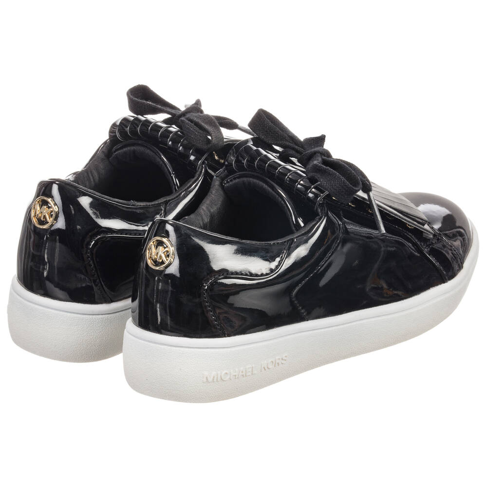 Michael Kors Kids-Girls Black Patent Trainers | Childrensalon Outlet
