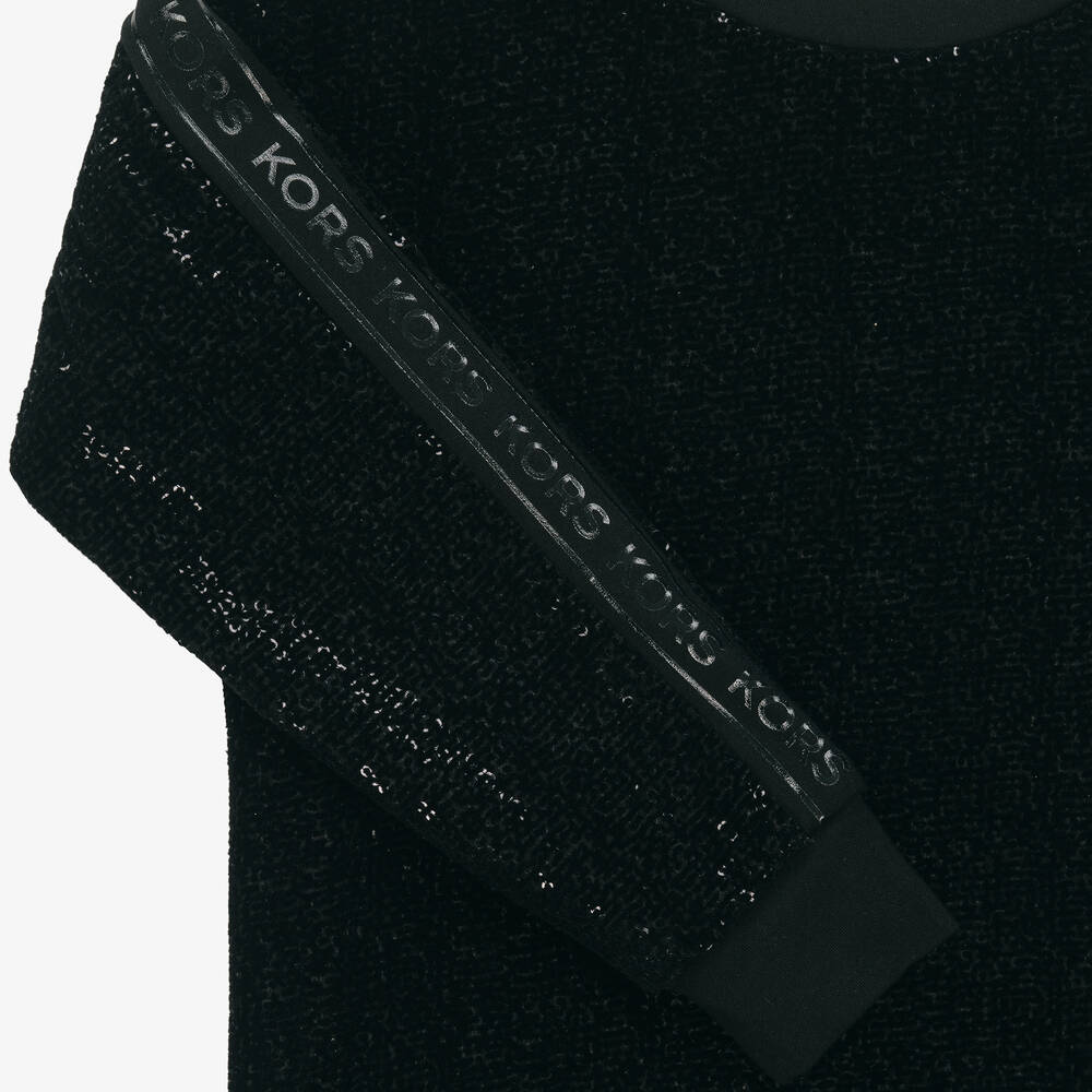 Michael Kors Kids-Girls Black Sequin Sweatshirt Dress | Childrensalon Outlet