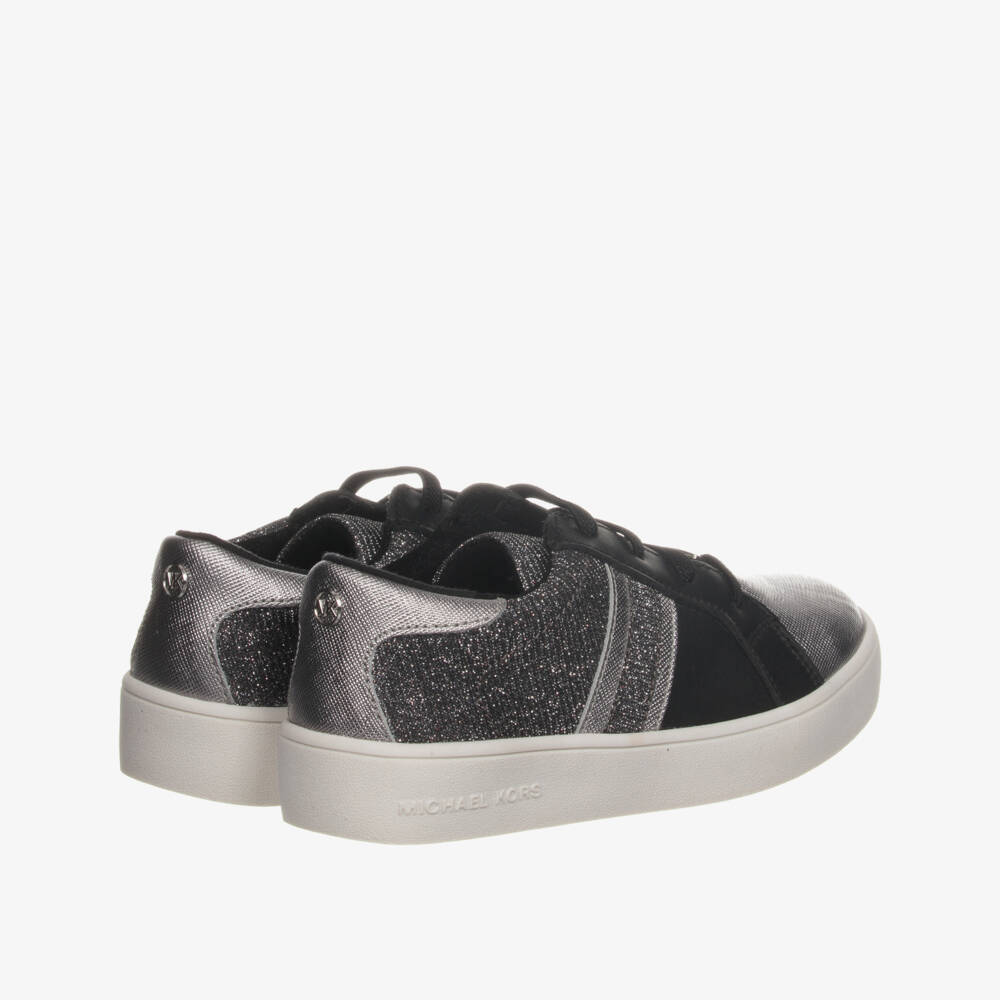 Michael Kors Kids-Girls Black & Silver Trainers | Childrensalon Outlet