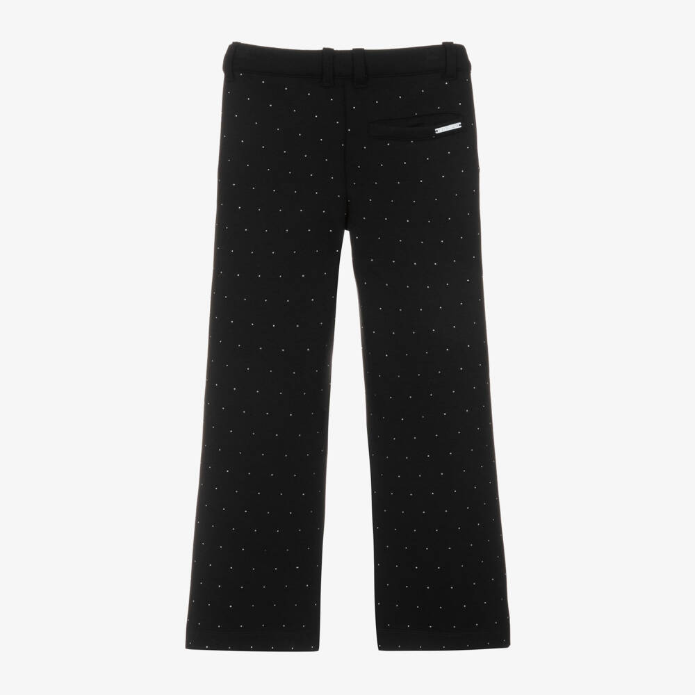 Michael Kors Kids-Girls Black Studded Jersey Trousers | Childrensalon Outlet
