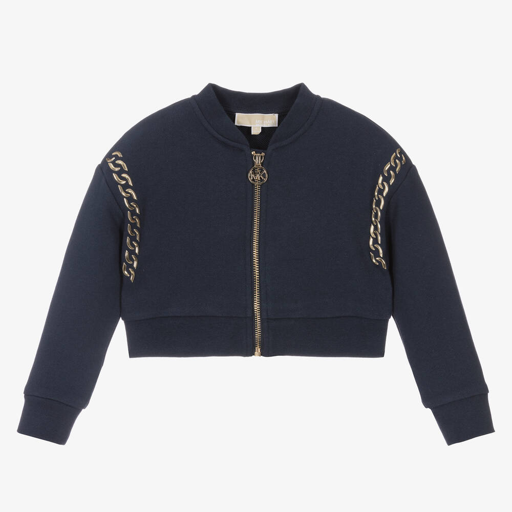 Michael Kors Kids - Haut zippé bleu fille | Childrensalon