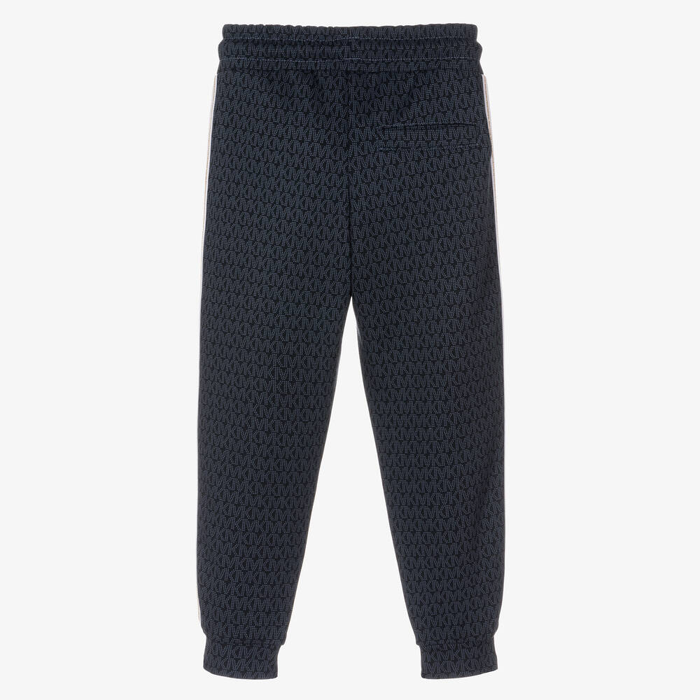 Michael Kors Kids-Girls Blue Monogram Jersey Joggers | Childrensalon Outlet