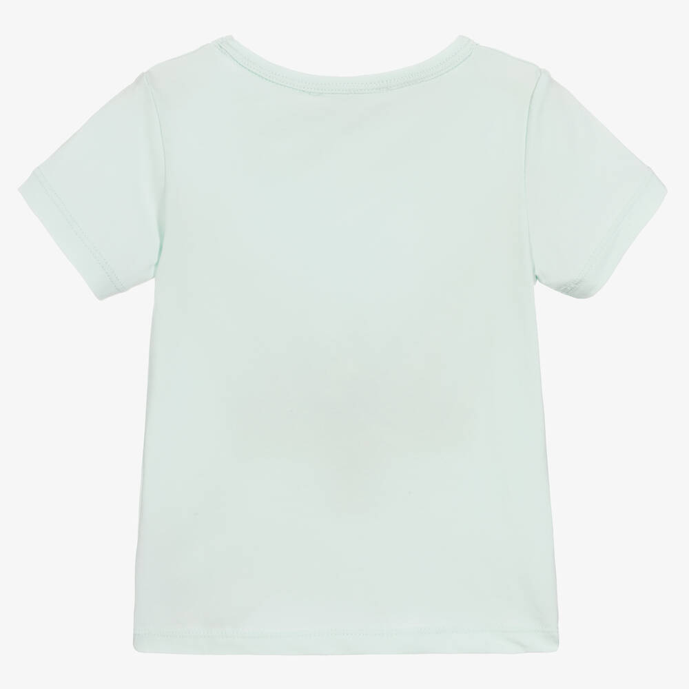 Michael Kors Kids-Girls Blue Sequin Heart Logo T-Shirt | Childrensalon Outlet