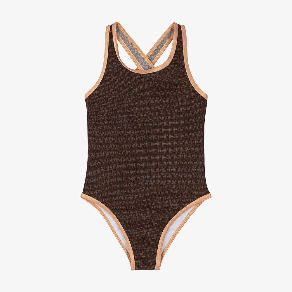 Michael Kors Kids - Maillot de bain marron fille | Childrensalon