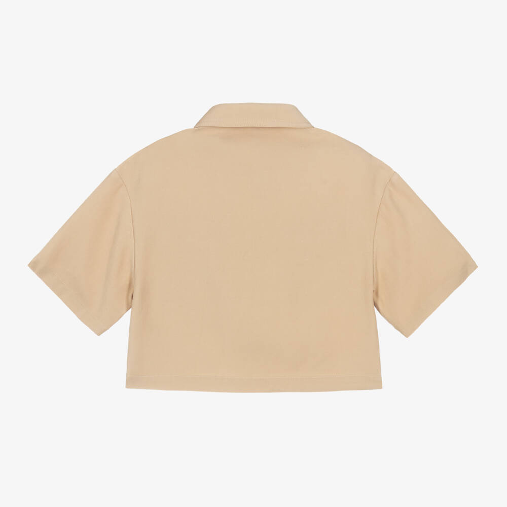 Michael Kors Kids-Girls Chic Beige Pocket Blouse | Childrensalon Outlet