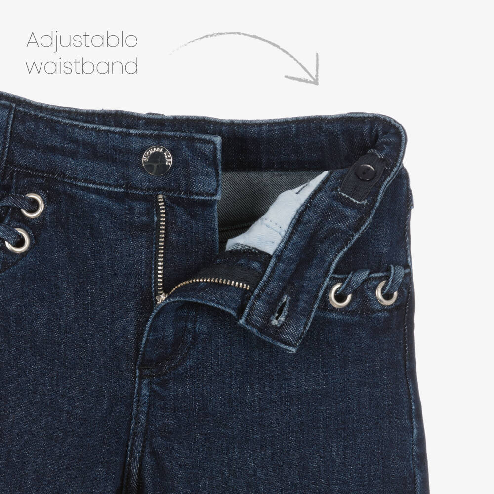 Michael Kors Kids-Girls Dark Wash Wide-Leg Trousers | Childrensalon Outlet