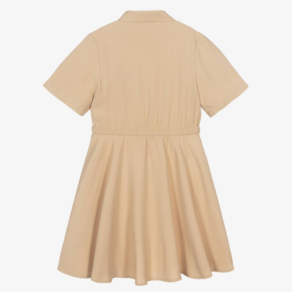 Michael Kors Kids-Элегантное бежевое платье из твила для девочек | Childrensalon Outlet