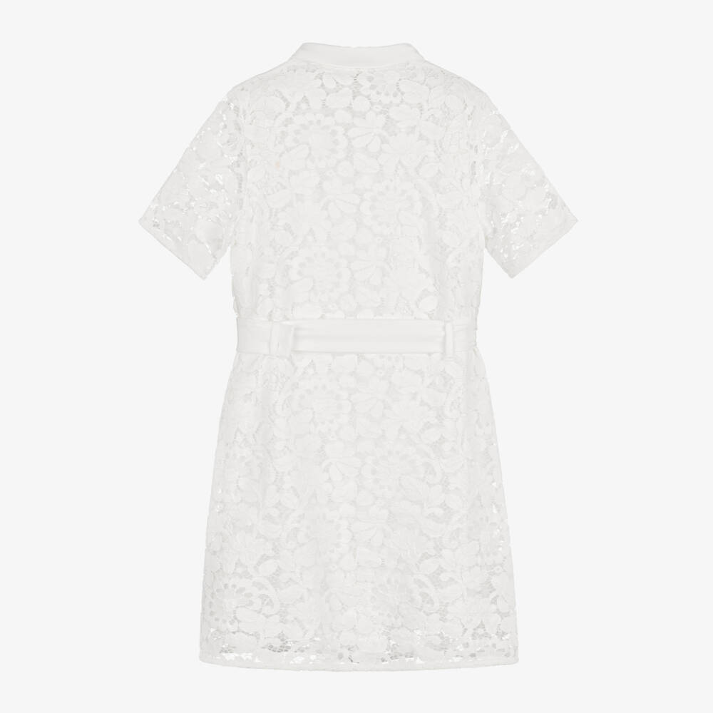 Michael Kors Kids-Girls Elegant Ivory Lace Dress | Childrensalon Outlet