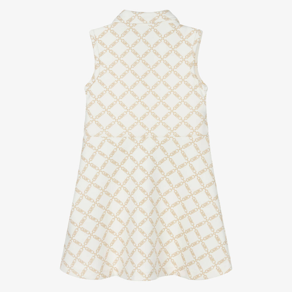 Michael Kors Kids-Girls Elegant Ivory Sleeveless Dress | Childrensalon Outlet