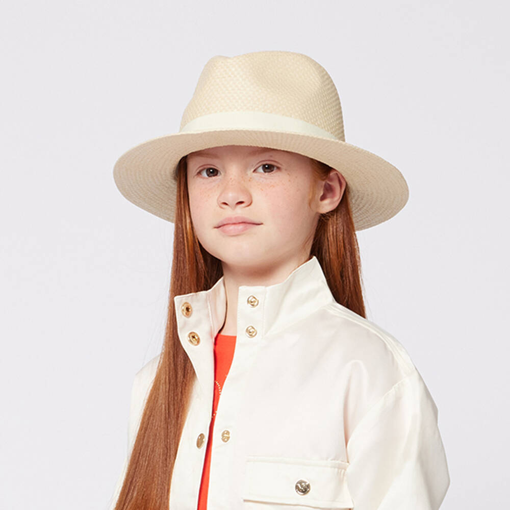 Michael Kors Kids-Girls Elegant Ivory Sun Hat | Childrensalon Outlet