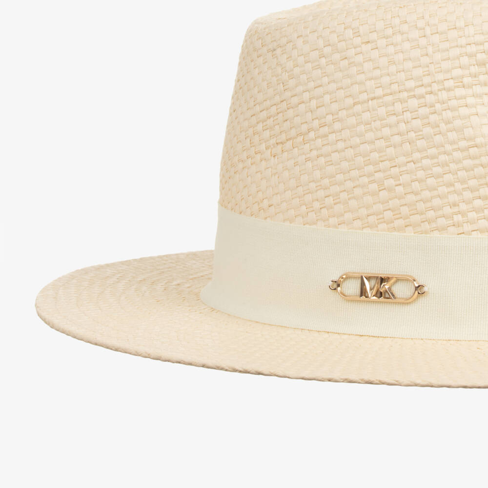Michael Kors Kids-Girls Elegant Ivory Sun Hat | Childrensalon Outlet