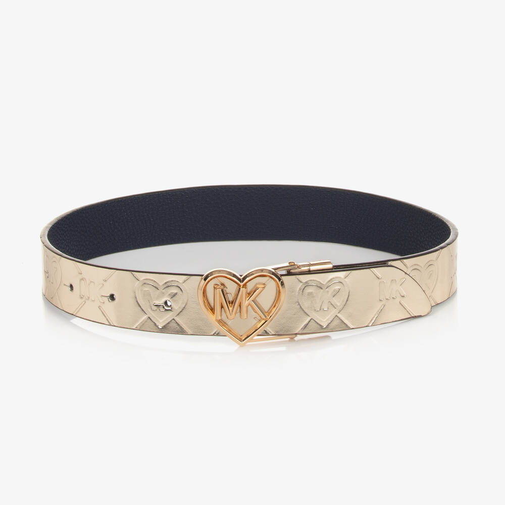Michael Kors Kids-Girls Gold & Blue Reversible Belt | Childrensalon Outlet