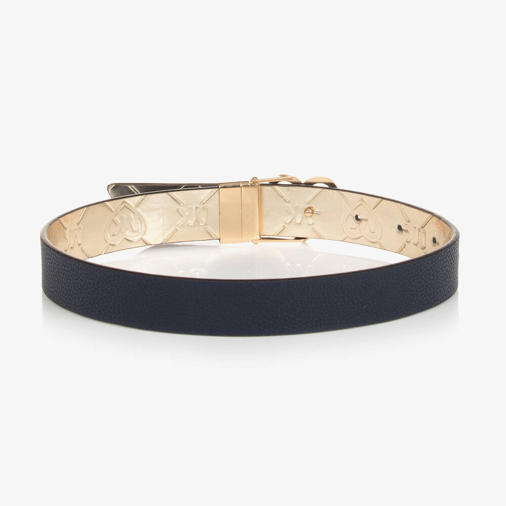 Michael Kors Kids-Girls Gold & Blue Reversible Belt | Childrensalon Outlet