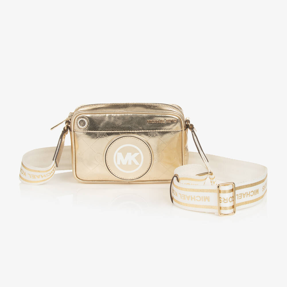 Girls Gold Faux Leather Bag 17cm
