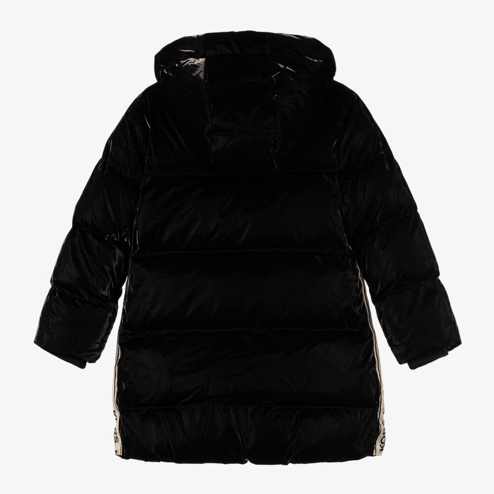 Michael Kors Kids-Girls Hooded Black Puffer Jacket | Childrensalon Outlet