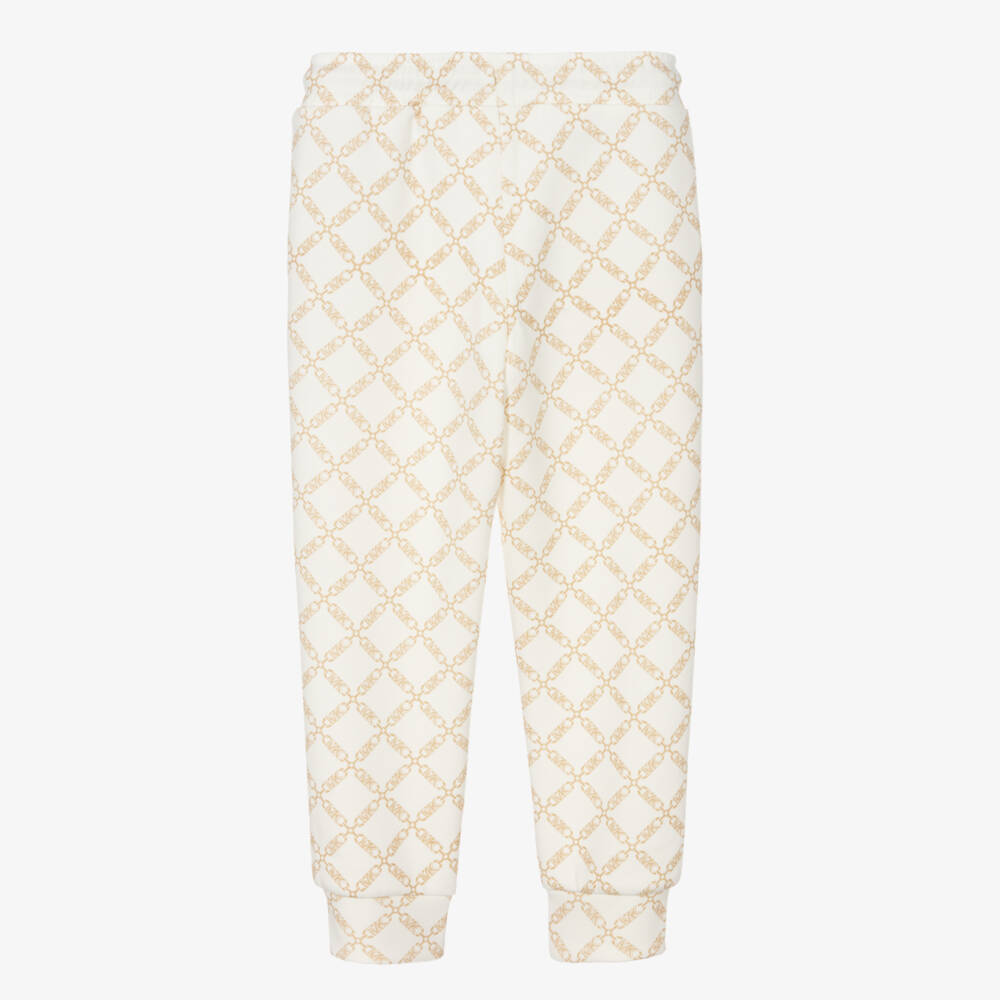 Michael Kors Kids-Girls Ivory & Beige Knit Trousers | Childrensalon Outlet