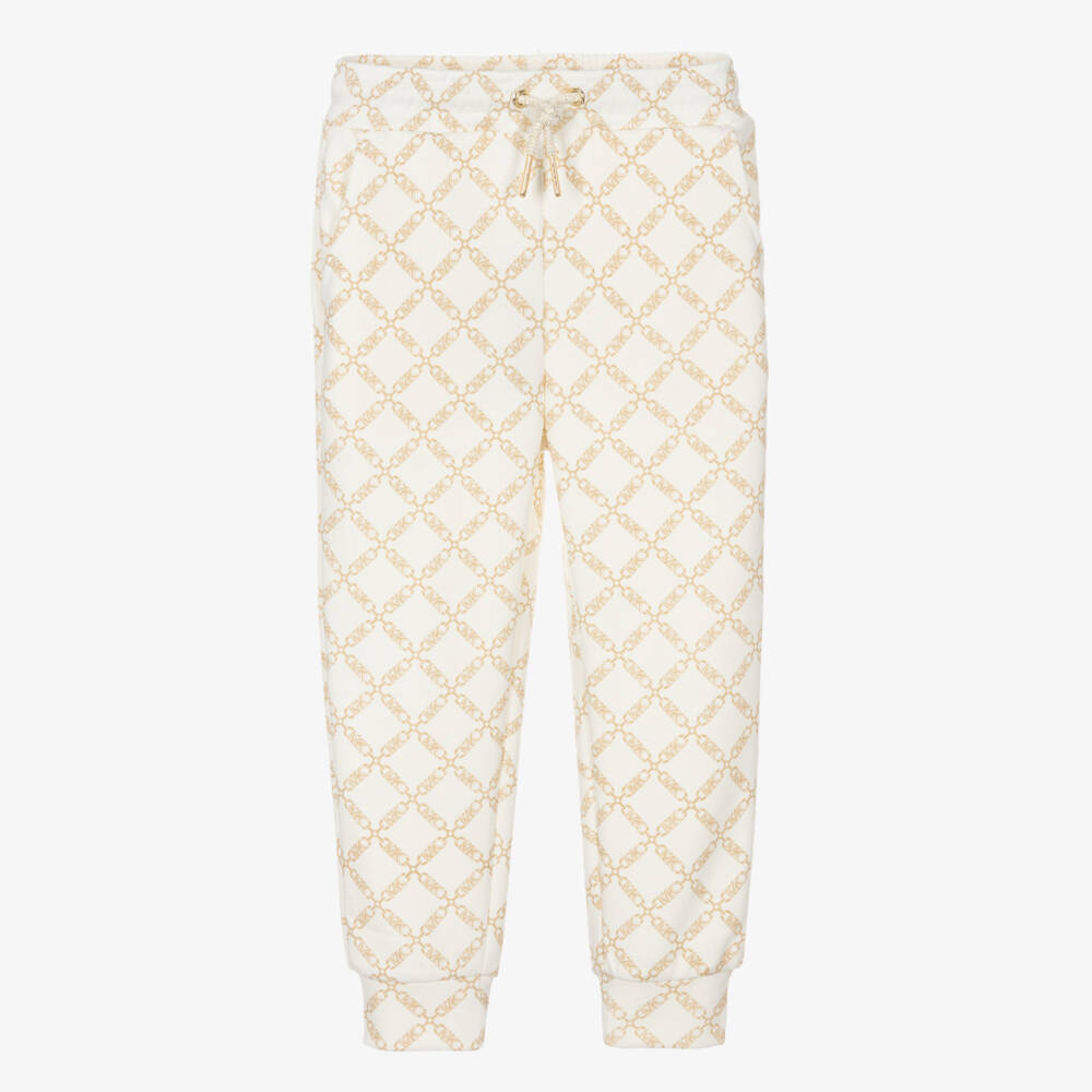 Michael Kors Kids-Girls Ivory & Beige Knit Trousers | Childrensalon Outlet