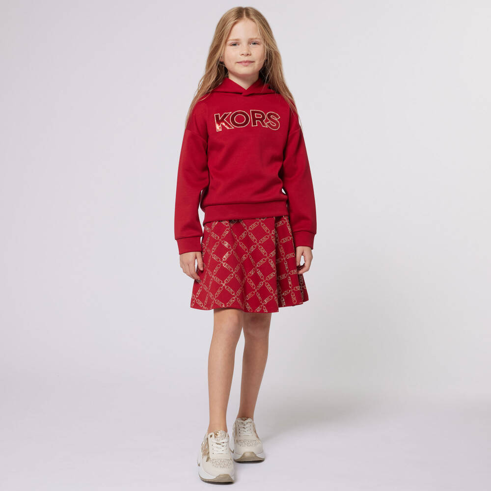 Michael Kors Kids-Girls Ivory Gold Sporty Sneakers | Childrensalon Outlet