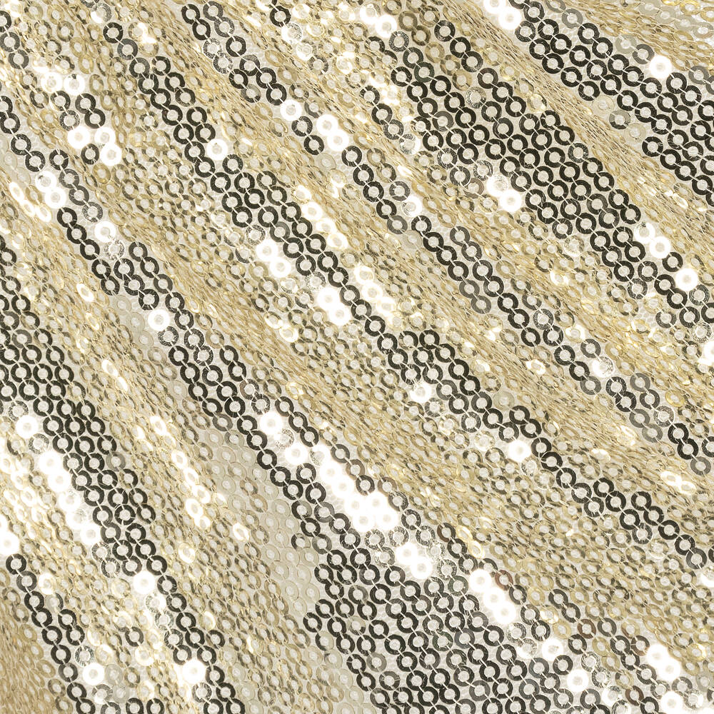 Michael Kors Kids-Girls Ivory Jersey & Gold Sequin Dress | Childrensalon Outlet