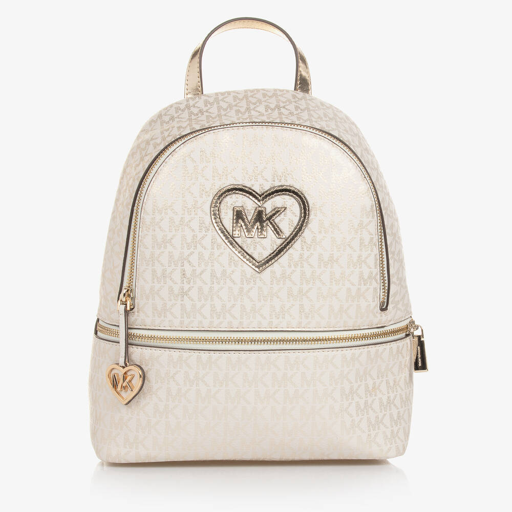 Girls Ivory MK Logo Backpack 28cm
