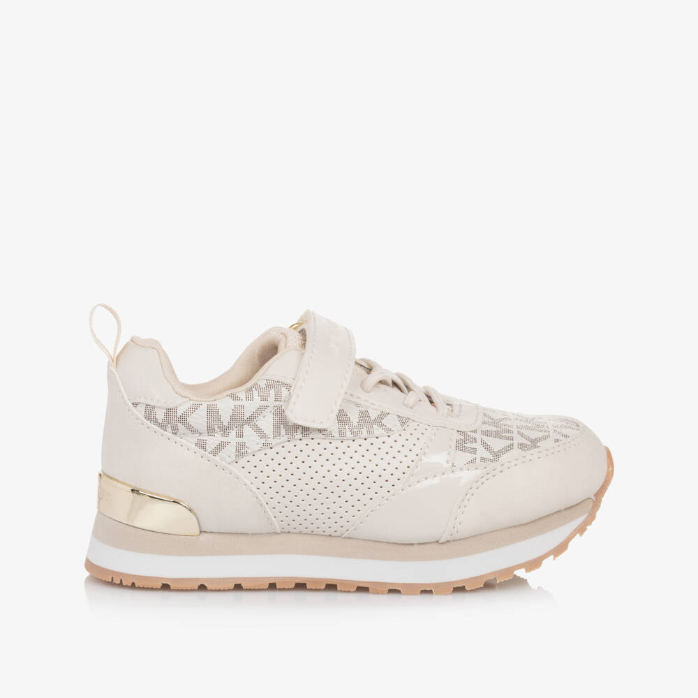 Michael Kors Kids-Girls Ivory Strap-On Sneakers | Childrensalon Outlet