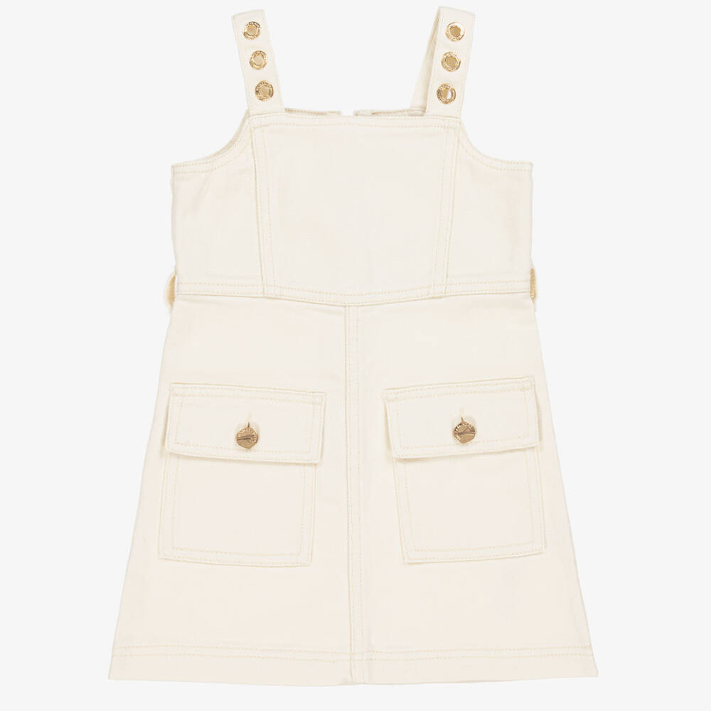 Michael Kors Kids-Girls Ivory Strappy Cotton Dress | Childrensalon Outlet