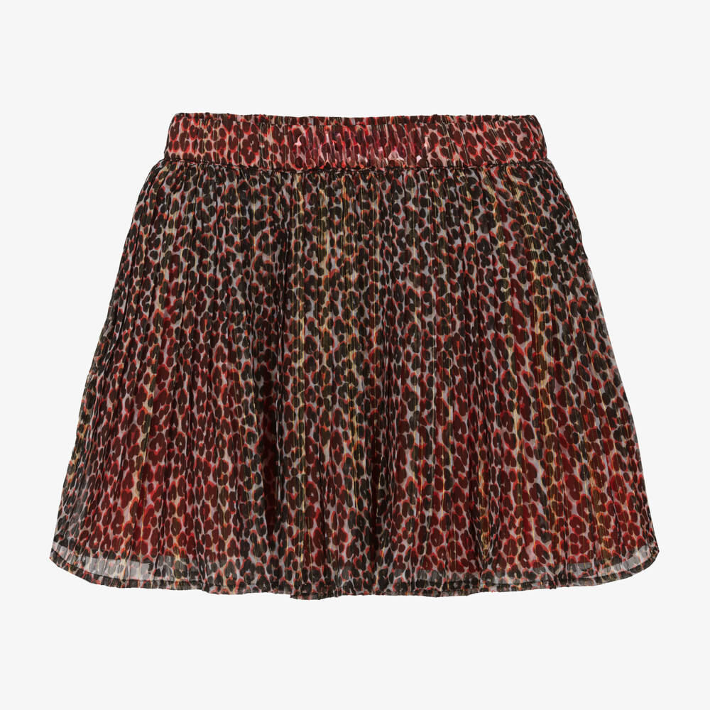 Michael Kors Kids-Girls Leopard Print Chiffon Skirt | Childrensalon Outlet